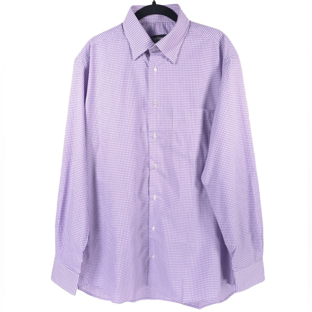 St. Croix ITALY🇮🇹MADE Long Sleeve Gingham Button Up Shirt 100% Cotton LARGE
